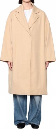 Gallego Desportes Womens Long Coat In Beige
