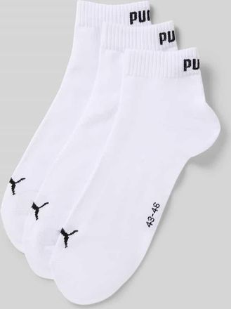 Puma Sneakersocken mit Logo im 3er-Pack in Weiss, Größe 39-42