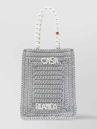 Casablanca mini crochet shoulder bag