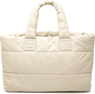 Chanel White Leather Tote Bag (Pre-Owned)