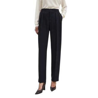 Liviana Conti Tapered Broeken - Dames - Broeken - Zwart - M - Katoen - Broeken