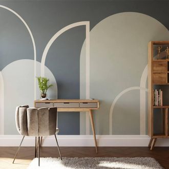 Superfresco Easy Linear Arch Navy Print To Order 3m x 2.8m Mural