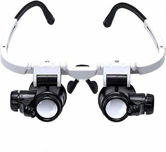 OEM Lupa Con 2 Luces Led, L&aacute;mpara Lupa Binocular Para Relojer&iacute;a, Lectura, Fabricaci&oacute;n De Joyas, Costura, 8x15x23x