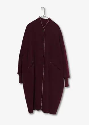 H+ Hannoh Wessel Womens Milena Wool Blend Coat In Oxblood