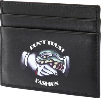 Roberto Cavalli Mens Sceen Print Leather Card Case