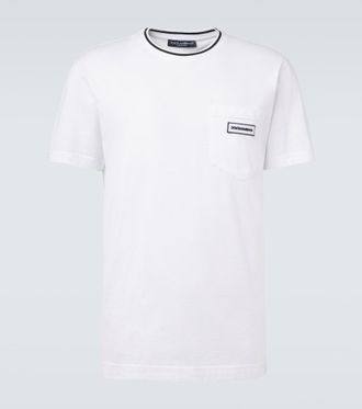 Dolce & Gabbana Camiseta de jersey de algod&oacute;n con logo