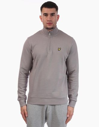 Lyle & Scott Lyle And Scott Mens Loopback Quarter Zip Sweatshirt - Grey - Size: 40