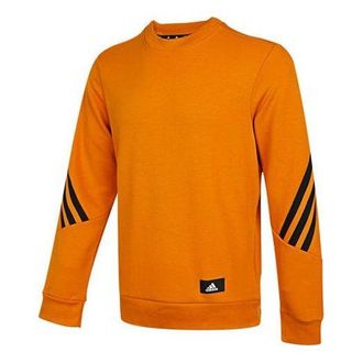 adidas Mens adidas Stripe Sports Round Neck Pullover Yellow H46541