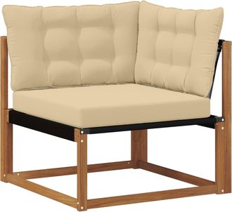 vidaXL Sof&aacute; De Esquina Para Exteriores Madera De Acacia S&oacute;lida Natural Vidaxl
