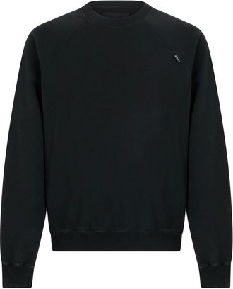 Prada Hoodies & sweatvesten, Heren, Zwart, XL, Katoen, Katoenen sweater met ronde hals