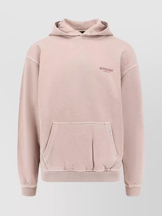 Represent cotton logo-print hoodie