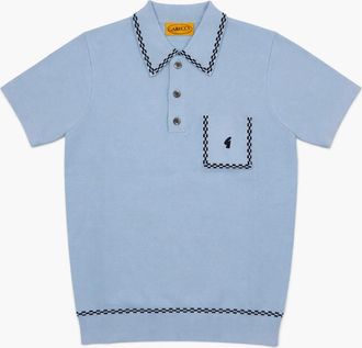 Gabicci Vintage 1973 Mens Gabicci Vintage Alexander Surf Blue Polo Shirt - Size: 40
