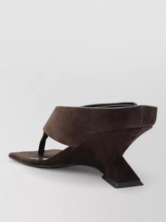 The Attico suede sandals open toe sculpted heel