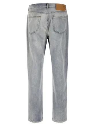 Maison Margiela Distressed Stone-Washed Denim Jeans - Gray