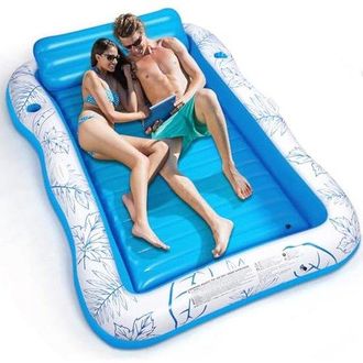 OEM Tumbona Hinchable Para Piscina Para Adultos: Gran Balsa Flotante Para Tomar El Sol En La Playa Con Portavasos