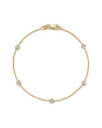 Suzy Levian 14K 0.50 Ct. Tw. Diamond Station Bracelet