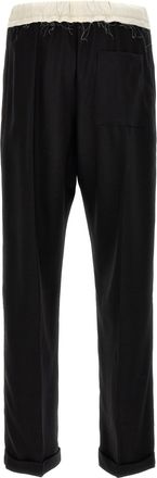 Wales Bonner Mens Bicolor Wool Casual Pants