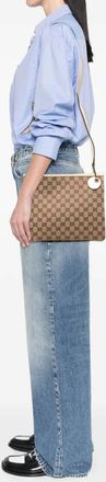 Gucci 2000-2015 GG Canvas Eclipse crossbody bag - Bruin