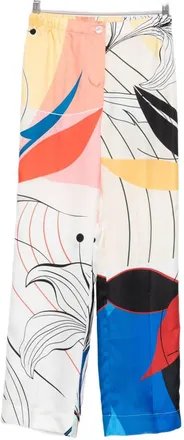 F.R.S. F. R.S. Womens Printed Silk Trousers