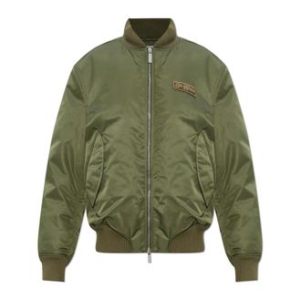 Off-white Bomber Jackets, female, Green, Size: 2XS Insulated Bomber Jacket