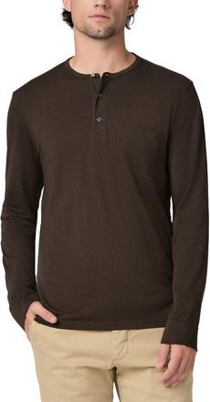 Paige Kirkwood Long Sleeve Henley in Dark Agar at Nordstrom, Size Xx-Large