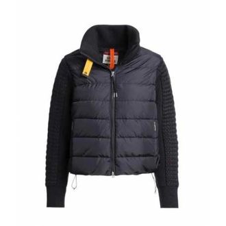 Parajumpers Winter Jackets, female, Blue, XS, Moonie Pencil Blue Knit Sleeve Jacket