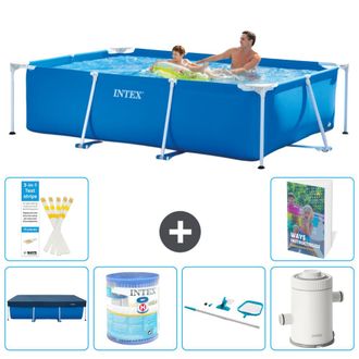 Intex Piscina Con Estructura Rectangular - 260x160x65 Cm - 7-piezas S130