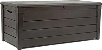 Dmora Cassapanca outdoor Wawa, Baule da giardino, Contenitore da esterno, Panchina contenitore da esterno, 145x70 h60 cm, Marrone - Dmora