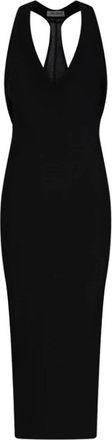 The Attico Knitted Dresses, female, Black, 3XS, Draped Viscose Midi Dress