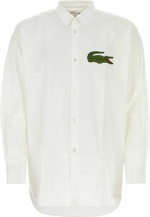 Comme Des Gar&ccedil;ons White Poplin Comme Des Gar&atilde;&sect;Ons Play X Lacoste Shirt