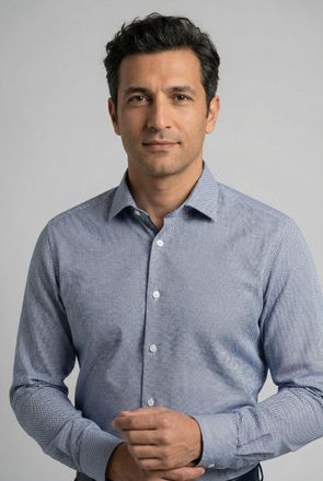 Olymp Businesshemd OLYMP Level Five body fit, Herren, Gr. 37, N-Gr, blau (royal), Web, Obermaterial: 97% Baumwolle, 3% Elastolefin, 2-Knopf-Manschette, Hemd