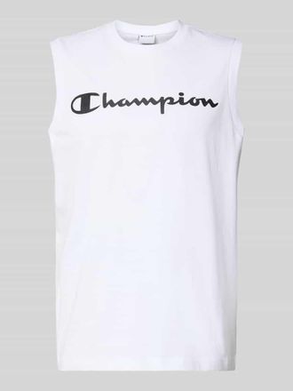 Champion Top mit Logo und Rundhalsausschnitt in Weiss, Gr&ouml;&szlig;e XXL