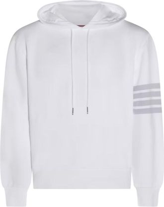 Thom Browne White Stripes Hood Sweatshirt
