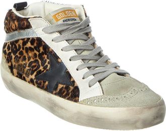 Golden Goose Mid Star Haircalf & Leather Sneaker