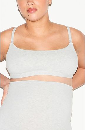 SKIMS 2-Pack Jersey Maternity/Nursing Bralettes in Z/dnulight Heather Grey at Nordstrom, Size Large