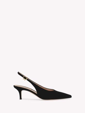 Gianvito Rossi Robbie Sling 55 Pump in Black at Nordstrom, Size 36.5