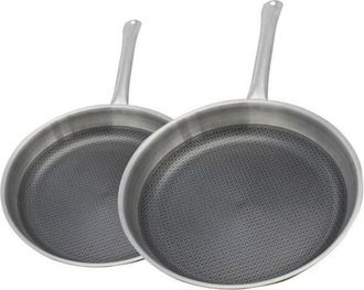 ELO Set De 2 Sartenes Elo Relief Solution 24 Cm Y 28 Cm Inox Elodur Select Sin Pfas