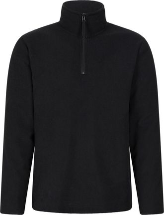 Mountain Warehouse Heren Farland Fleece gevoerde Half Zip Midlayer (Zwart)
