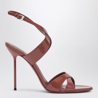 PARIS TEXAS Lidia sandals in Desert Rose patent leather