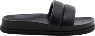 Closed Womens Leather Slippers In Black