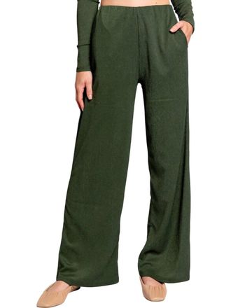 Minkpink Emmerson Wide Leg Pants In Green