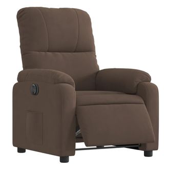 vidaXL Vidaxl - Sill&oacute;n Reclinable El&eacute;ctrico Tela De Microfibra Marr&oacute;n