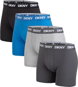 DKNY Back of Four Boxer Briefs in Black/blue/grey Heather/jet at Nordstrom Rack, Size X-Large