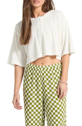 Brixton Carefree Organic Cotton Crop Top in Off White at Nordstrom, Size X-Small