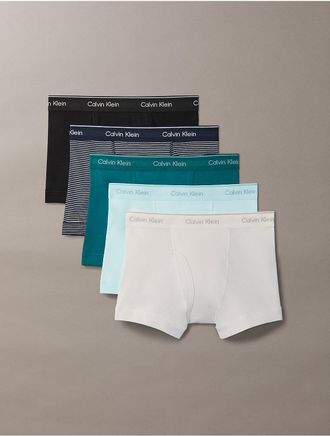 Calvin Klein Mens Cotton Classics 5-Pack Trunk - Multi - L