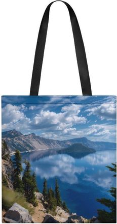 Generic Crater Lake Oregon National Park Tote Bag for Women Men Shoulder Bags Purses Pouch Handbags