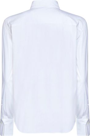 Brunello Cucinelli Womens Shirt Stretch Poplin White Lyocell