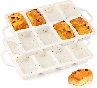 OEM Juego De 2 Moldes De Silicona Para Hornear, Molde Para Hornear, Molde Para Hornear Pasteles, Blanco, 35,321,73,6 Cm