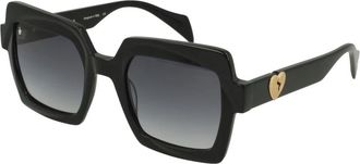 John Richmond Gouden zonnebril met verlopende glazen - Heren - Zonnebrillen - Zwart - ONE Size - Accessoires