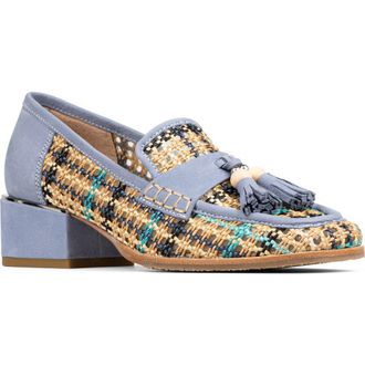 Donald J Pliner Tailored Heel Boucl&eacute; Loafer in Navy Multi at Nordstrom Rack, Size 7.5